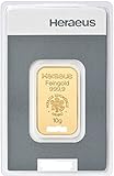 Goldbarren 10 g 10g Gramm Heraeus - Feingold 999.9 im Scheckkartenformat - LBMA zertifiziert - Anlagegold online kaufen - Edelmetalle als Anlage und Geschenk